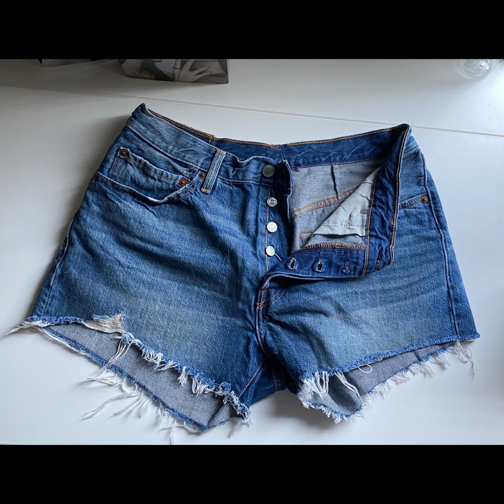 Levi’s 501 Distressed Denim Shorts